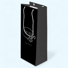 Anpassade logotypmärkta presentpåsar för vin