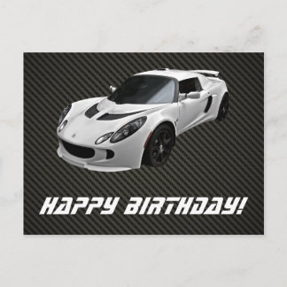 Anpassade Lotus Exige S-födelsedagskort Vykort