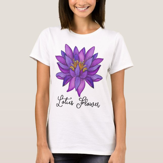 Anpassade Lotus Flower T Shirt (Framsida)