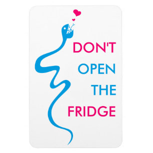 Anpassade Loving Snake Diet Motivation Fridge Magnet