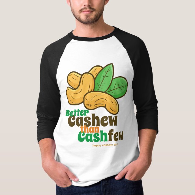 Anpassade Lycklig Cashew Day T Shirt (Framsida)