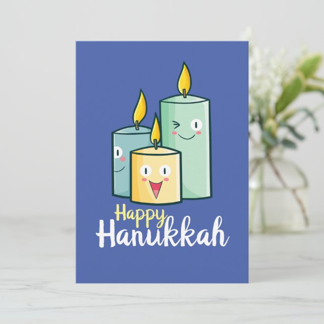 Anpassade Lycklig Hanukkah Inbjudningar (Stående Fram)