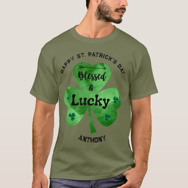 Anpassade Lycklig St. Patrick's Day Sweatshirt T Shirt (Framsida)