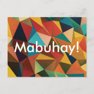 Anpassade Mabuhay på Fiesta Vykort