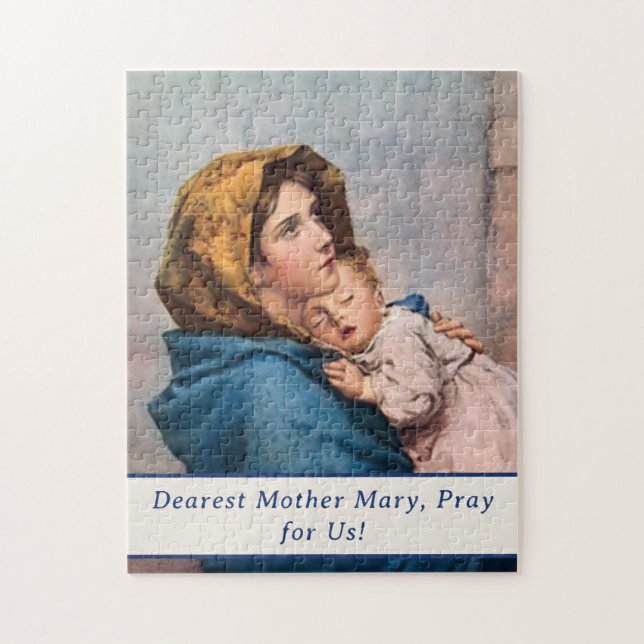 Anpassade Madonna med Kristus Child Pussel (Vertikal)