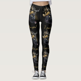 Anpassade Magic Black Cat Halloween Leggings
