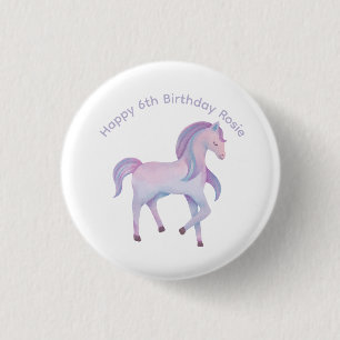 Anpassade Magic pastel ombre Pony Knapp