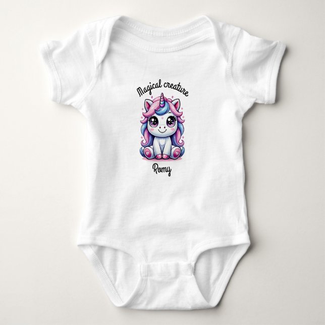 Anpassade Magic Unicorn T Shirt (Framsida)