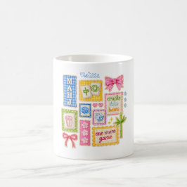 Anpassade Mahjong-plåster Falsk broderi Kaffemugg