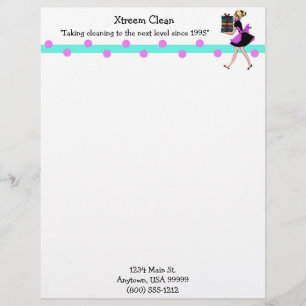 Anpassade Maid Service Letterhead Brevhuvud
