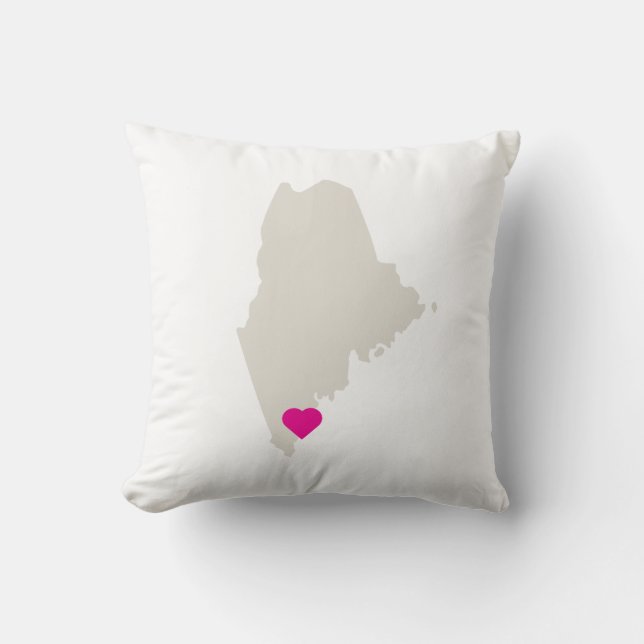 Anpassade Maine State Kärlek Reversible Pillow Kudde (Framsida)