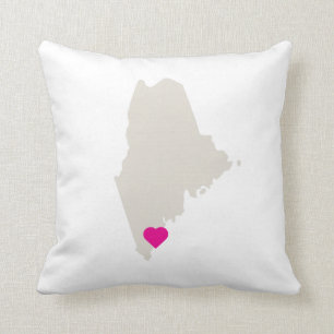 Anpassade Maine State Kärlek Reversible Pillow Kudde
