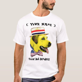 Anpassade-mall - Gult Hund Demokrat T-shirt
