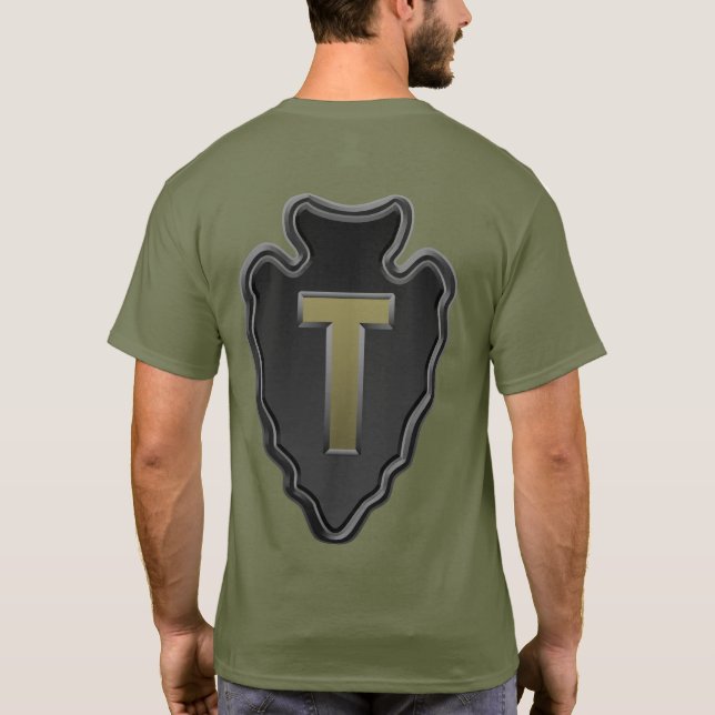 Anpassade Manar Amerikanska militärenheten T-Shirt (Baksida)