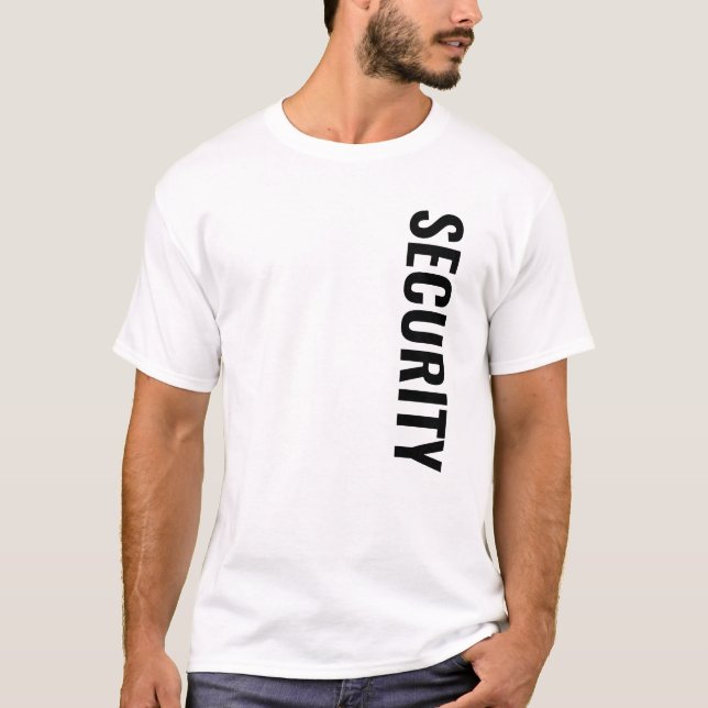 Anpassade Manar Säkerhetspersonal, arbete T Shirt (Framsida)