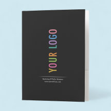 Anpassade mappar med visitkortsfack & din logotyp