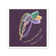 Anpassade Mardi Gras Jazz Servetter