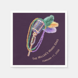 Anpassade Mardi Gras Jazz Servetter