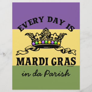 Anpassade Mardi Gras Reklamblad