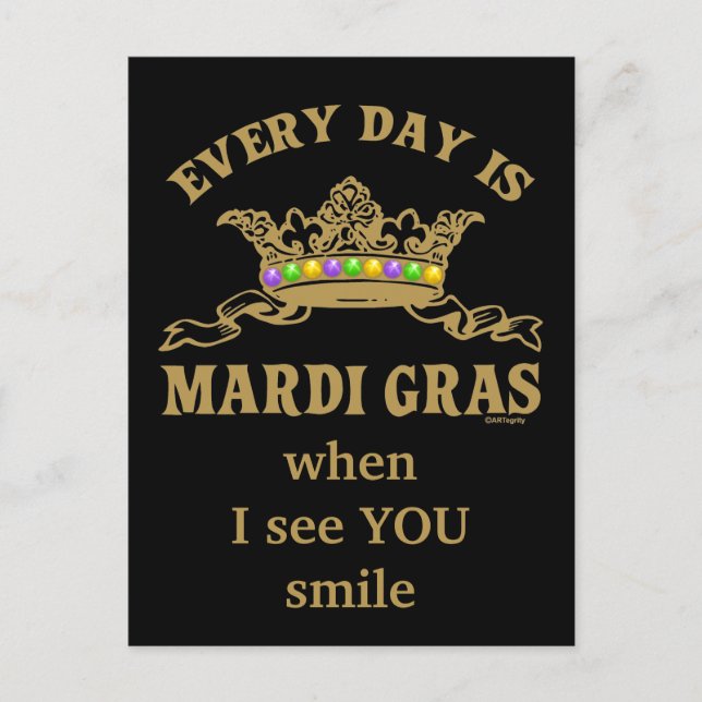 Anpassade Mardi Gras Vykort (Framsida)