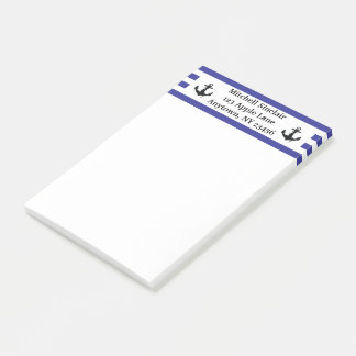 Anpassade marinränder med ankare post-it block