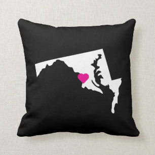 Anpassade Maryland State Kärlek Reversible Pillow Kudde