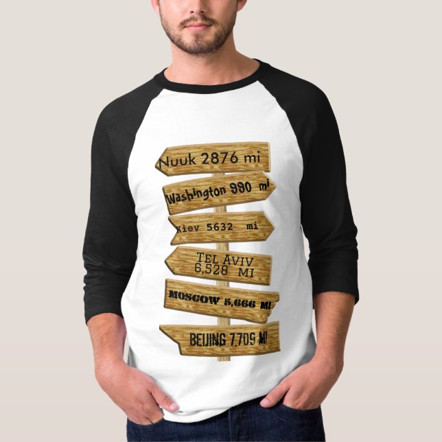 Anpassade ’MASH’ stil signpost ver 2.0 Tri-Bl T Shirt (Framsida)