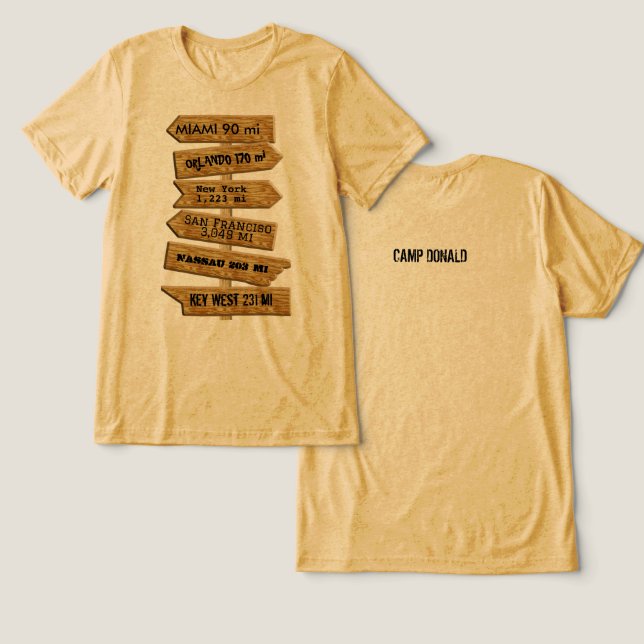 Anpassade "MASH" stil-skylt över 2.0 T Shirt (Design fram och bak)