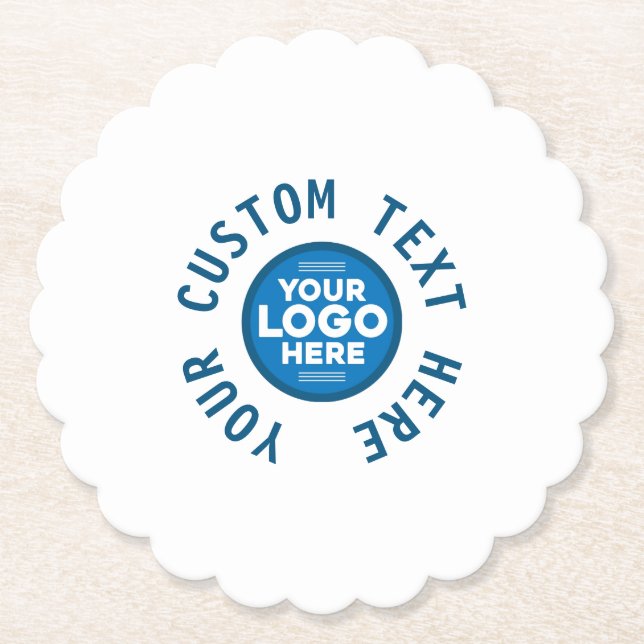 Anpassade med text eller Logotyp här Underlägg Papper (Framsida)