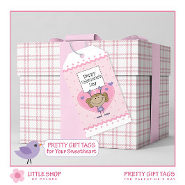 Anpassade-meddelande för alla hjärtans dag presentetikett