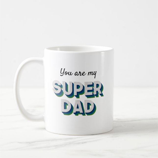 Anpassade meddelande för Superdad Kaffemugg (Vänster)