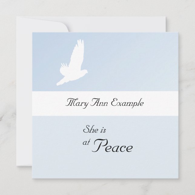 Anpassade Meddelande om dödsfall/avgång (Framsida)