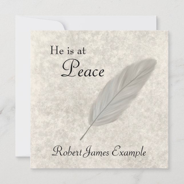 Anpassade Meddelande om dödsfall/avgång Inbjudningar (Framsida)