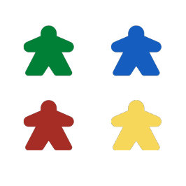 Anpassade Meeple Image Red Grönt Blue-Gult T Shirt