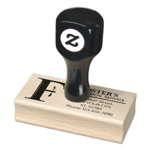 Anpassade Mekaniskt monogram. Ursprungligt "F" Stämpel
