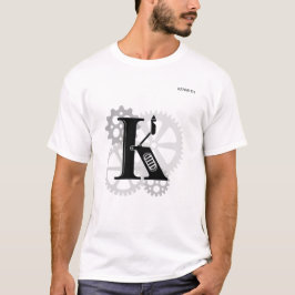 Anpassade Mekaniskt monogram. Ursprungligt "K" T Shirt