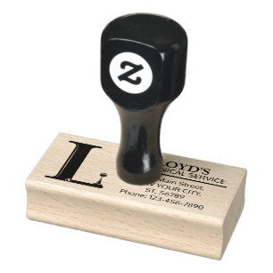 Anpassade Mekaniskt monogram. Ursprungligt ’L’ Stämpel