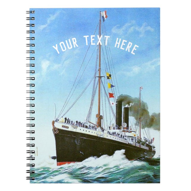 ANPASSADE MERCHANT STEAMER ANTECKNINGSBOK (Framsidan)
