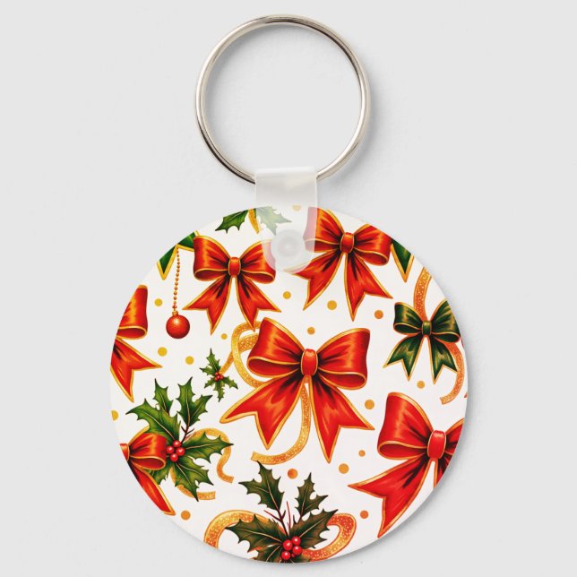 Anpassade Metall-cirkel, julklapp Nyckelring (Framsida)