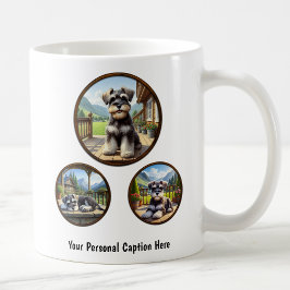 Anpassade Miniature Schnauzer Puppy Kaffemugg