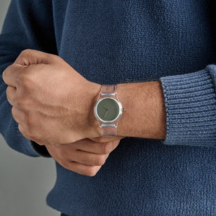 Anpassade minimalistisk Moss Grönt eWatch Watch-be Armbandsur