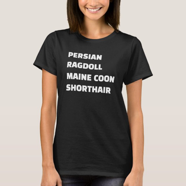 Anpassade minimalistiska kattälskare avelar t shirt (Framsida)
