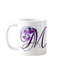 Anpassade Miriam namn lila pansy blommigt boho