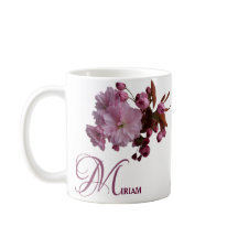 Anpassade Miriam namn rosa ros blommor boho