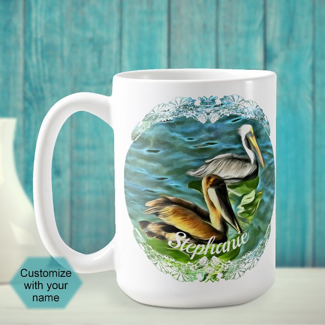 Anpassade Mismaloya Pelicans Mexiko 0329 Kaffemugg (Skapare uppladdad)