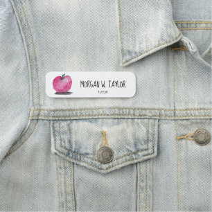 Anpassade Modern Apple Tutor Teacher magnet Namnbricka