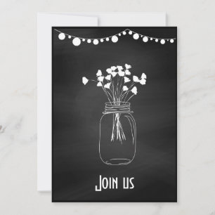 Anpassade Modern Chalkboard Bröllop Inbjudningar