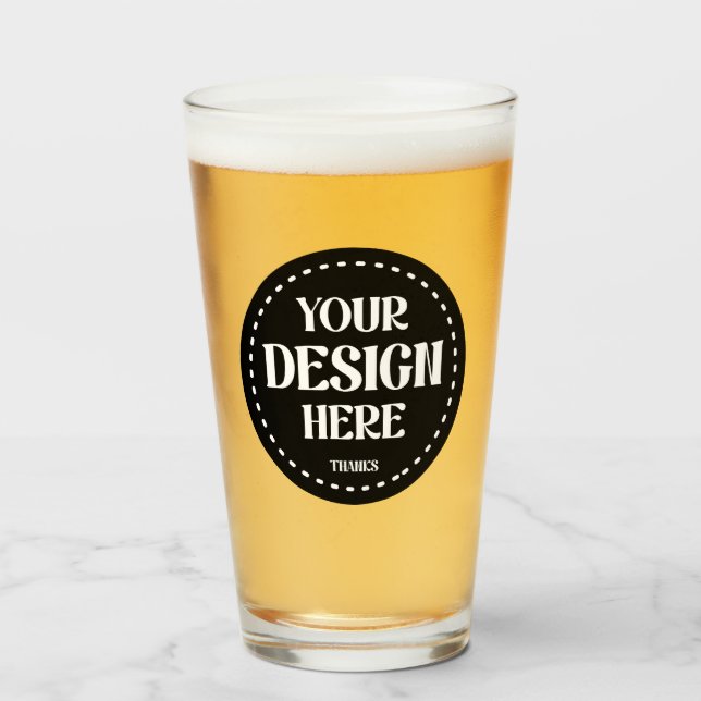 Anpassade, modern, elegant och tidlös glaskopp (Framsida fylld)