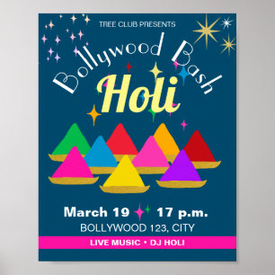Anpassade Modern Hindu Holi Festival Färg Poster