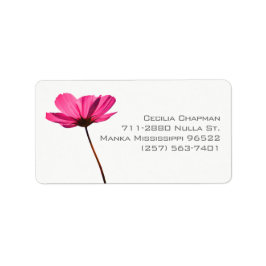 Anpassade Modern Rosa Flower Photo Nice-Elegant Adressetikett